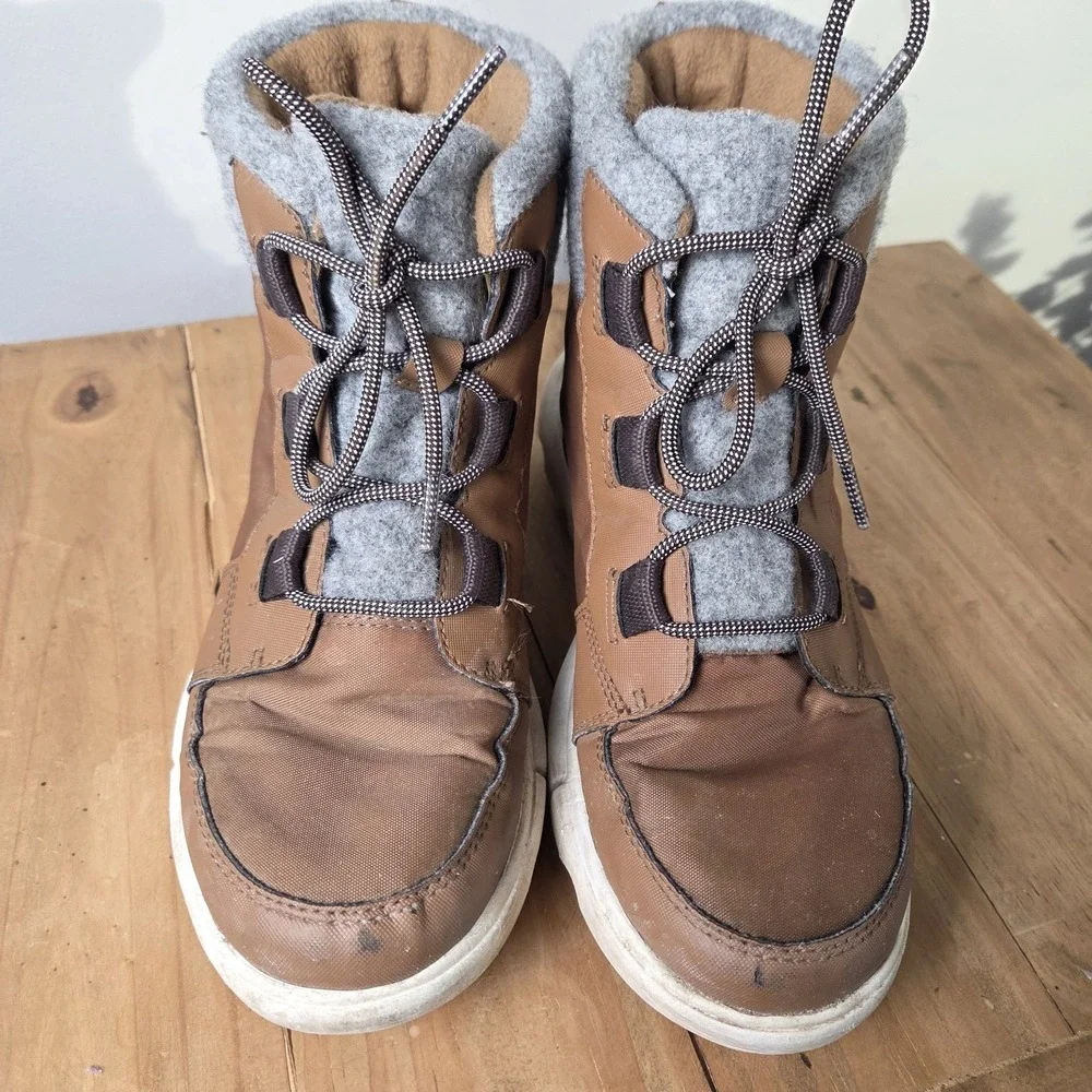 Sorel Explorer Li Carnival Felt Lined Lace Boots Womens Size 9 Outdoor Warm Snow